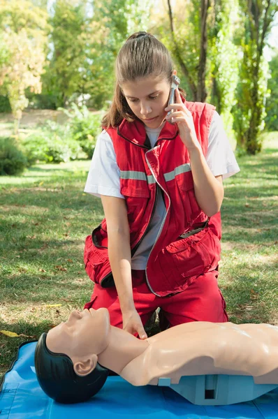 Depositphotos 115988952 Stock Photo Member Of First Aid Simulated